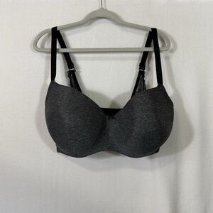 Cacique Lane Bryant Space Dye Gray Underwire Lightly Lined Balconette Bra 38J